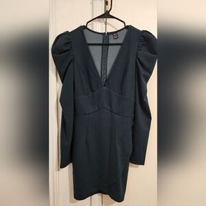 SHEIN Dark Green Long Sleeve Dress
